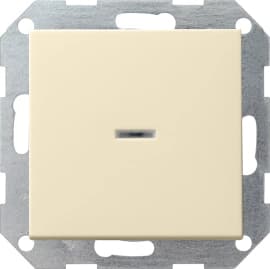 Выключатели одноклавишные с подсветкой Gira System 55 (Кремовый)