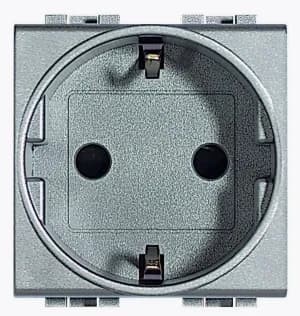 Розетка электрическая Bticino Livinglight (алюминий)