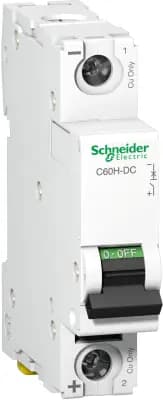 Автоматический выключатель Schneider Acti 9 C60H-DC - DC - 1P - 2A - C - 10kA - 1M