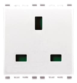 Розетка SICURY 2P+T 13A Англия, белая