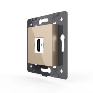 Розетка 1 пост HDMI Livolo, цвет золотой (механизм)