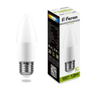 Лампа светодиодная Feron E27 13W 4000K матовая LB-970