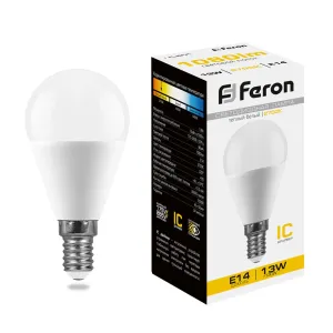 Лампа светодиодная Feron E14 13W 2700K матовая LB-950