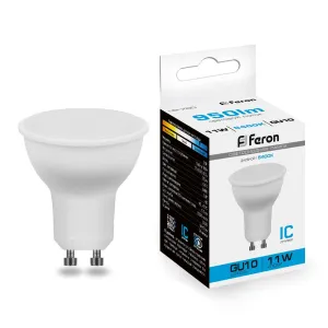 Лампа светодиодная Feron GU10 11W 6400K матовая LB-760