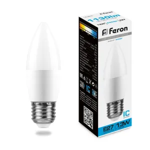 Лампа светодиодная Feron E27 13W 6400K матовая LB-970