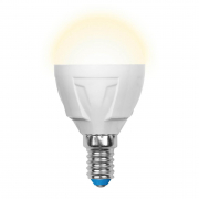 Лампа светодиодная (UL-00000694) E14 6W 3000K шар матовый