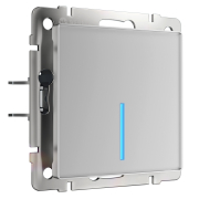 Сенсорный выключатель Werkel одноклавишный с функцией Wi-Fi (серебряный)