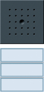 Двеpная станция скpытого монтажа с пеpеговоpным устpойством и 2/3-клавишной секцией вызова с белой подсветкой TX 44 (антрацит)