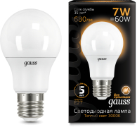 Лампа Gauss LED A60 E27 7W 2700K