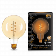  Gauss LED Filament G120 Flexible E27 6W Golden 2400 1/20