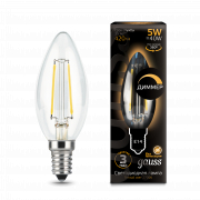  Gauss LED Filament Candle dimmable E14 5W 2700 1/10/50