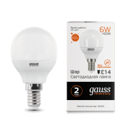  Gauss LED Elementary  6W E14 2700K