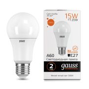  Gauss Elementary LED A60 15W E27 2700K 1/10/40