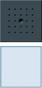 Двеpная станция скpытого монтажа с пеpеговоpным устpойством и 1-клавишной секцией вызова с белой подсветкой TX 44 (антрацит)