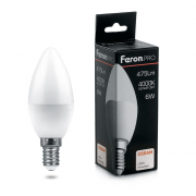 Лампа светодиодная Feron E14 6W 4000K Матовая LB-1306