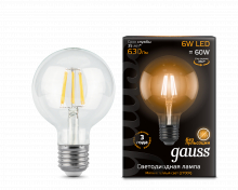  Gauss LED Filament G95 E27 6W 2700K 1/20
