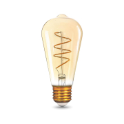 Лампа Gauss LED Filament ST64 Flexible E27 6W Golden 2400К 1/10/40