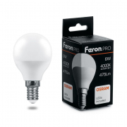 Лампа светодиодная Feron E14 6W 4000K Матовая LB-1406