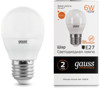  Gauss LED Elementary  6W E27 2700K