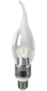Лампа Gauss LED свеча для хрустальных люстр (прозрачная) на ветру 5W E27 4100K диммируемая