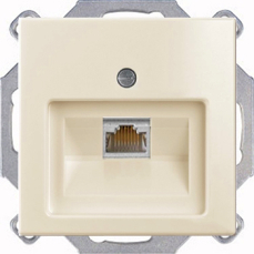 Розетка компьютерная Jung RJ-45 1 выход с лицевой панелью ABB Basic 55 (слоновая кость) Розетка компьютерная Jung RJ-45 1 выход с лицевой панелью ABB Basic 55 (слоновая кость)