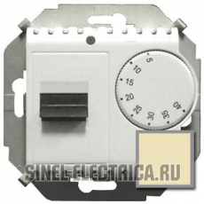 Терморегулятор для теплого пола с датчиком, 16А, 230В, 3600Вт, 5-40град, IP20 (слоновая кость)