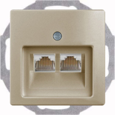 Розетка телефонная Jung (RJ-11/12) 2 разъема ABB Basic 55 (шампань) Розетка телефонная Jung (RJ-11/12) 2 разъема ABB Basic 55 (шампань)
