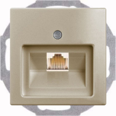 Розетка телефонная Jung (RJ-11/12) 1 разъем ABB Basic 55 (шампань) Розетка телефонная Jung (RJ-11/12) 1 разъем ABB Basic 55 (шампань)