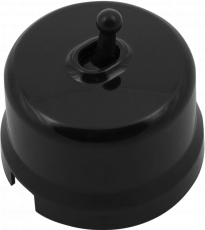 Одноклавишный выключатель (Чёрный) тумблерный