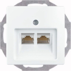 Розетка телефонная (RJ-11/12) 2 разъема ABB Basic 55 (белый) Розетка телефонная (RJ-11/12) 2 разъема ABB Basic 55 (белый)