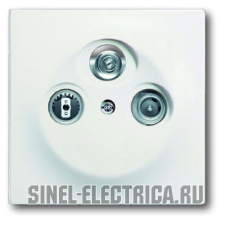 Розетка ТВ, радио и спутник оконечная ABB Impuls (белый бархат) Розетка ТВ, радио и спутник оконечная ABB Impuls (белый бархат)