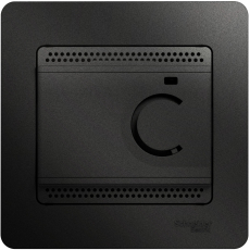 Термостат Glossa электронный для теплого пола с датчиком, 10A (антрацит)