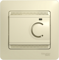 Термостат Glossa электронный для теплого пола с датчиком, 10A (бежевый)