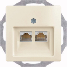 Розетка телефонная (RJ-11/12) 2 разъема ABB Basic 55 (слоновая кость) Розетка телефонная (RJ-11/12) 2 разъема ABB Basic 55 (слоновая кость)