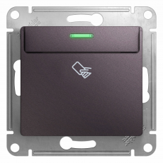 Одноклавишный карточный выключатель с подсветкой Schneider Glossa (сиреневый туман)