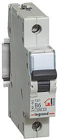 Автоматический выключатель Legrand TX3 - 1P 6A (Тип C) 6 kA 1M | Артикул: 404025