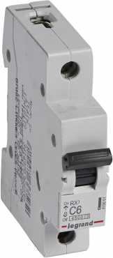Автоматический выключатель RX3 1 фаза 6A 1М (Тип C) 4,5 kA | Артикул: 419661