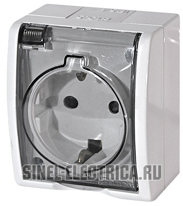 Розетка электрическая Simon 15 Aqua (белый) Розетка электрическая Simon 15 Aqua (белый)