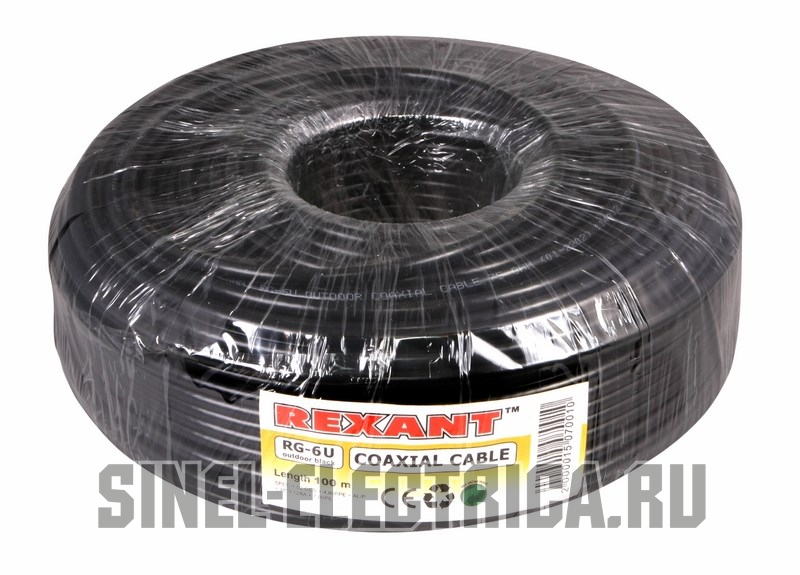 Кабель RG-6U (75 Ом) 100м OUTDOOR REXANT Кабель RG-6U (75 Ом) 100м OUTDOOR REXANT