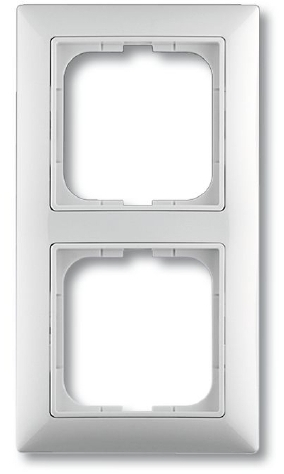 Рамка 2-постовая ABB Basic55 альпийский белый Рамка 2-постовая ABB Basic55 альпийский белый