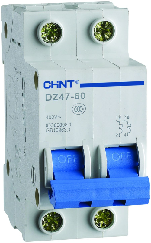   Chint DZ47-60 - 2P 25A ( C) 4.5 kA 2M 400 