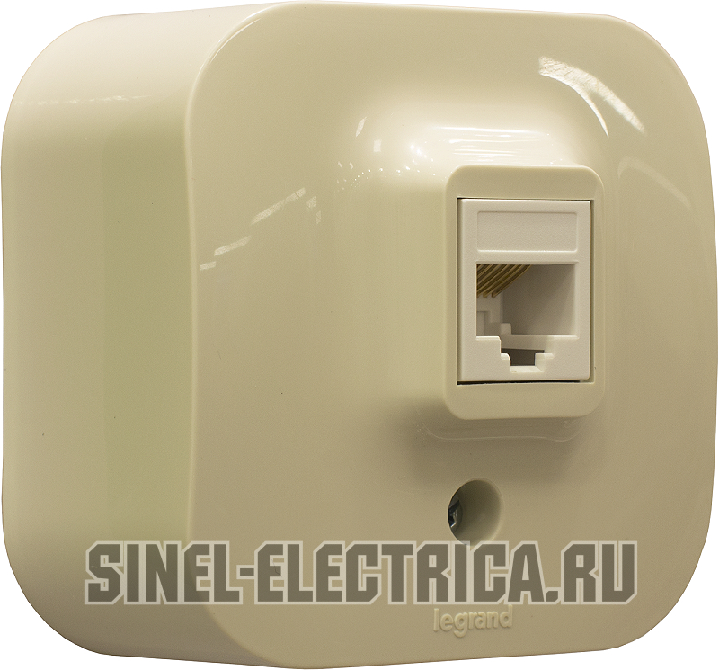 Розетка RJ45 Quteo (Слоновая кость) Розетка RJ45 Quteo (Слоновая кость)