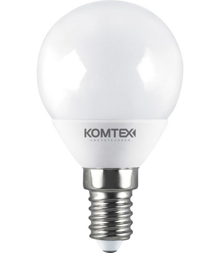 Лампа Comtech LED СТАНДАРТ шар для люстр E14 5W 4000К 280В Лампа Comtech LED СТАНДАРТ шар для люстр E14 5W 4000К 280В