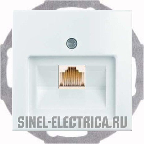 Розетка телефонная FMT (RJ-11/12) 1 разъем ABB Basic 55 (белый) Розетка телефонная FMT (RJ-11/12) 1 разъем ABB Basic 55 (белый)