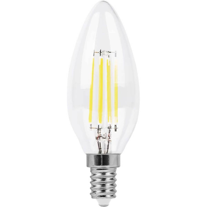 LB-58 4LED(5W) 230V E14 4000K филамент свеча LB-58 4LED(5W) 230V E14 4000K филамент свеча