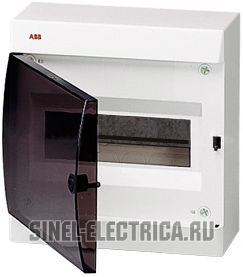UNIBOX бокс настенный 8М прозр.дверь белый (с клемм) UNIBOX бокс настенный 8М прозр.дверь белый (с клемм)