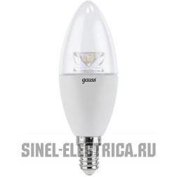  Gauss LED Candle Crystal Clear dim E14 6W 4100  1/10/50