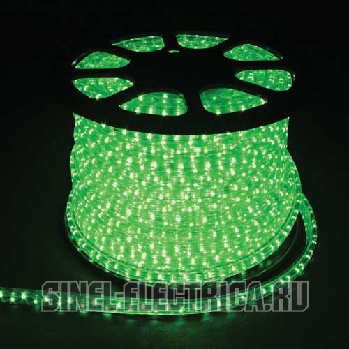 Дюралайт (световая нить) со светодиодами, 3W, 50м, 230V, 72 LED/м, 11х17мм, LED-F3W (зеленый)