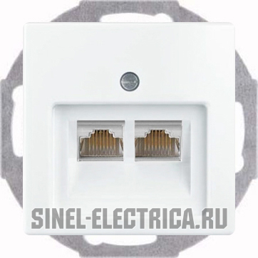 Розетка телефонная FMT (RJ-11/12) 2 разъема ABB Basic 55 (белый) Розетка телефонная FMT (RJ-11/12) 2 разъема ABB Basic 55 (белый)