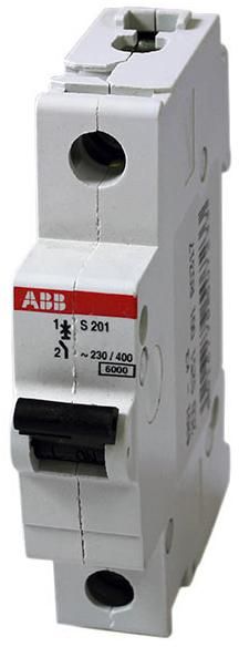   ABB S201 - 1P 6A ( C) 10 kA 1M 220-230
